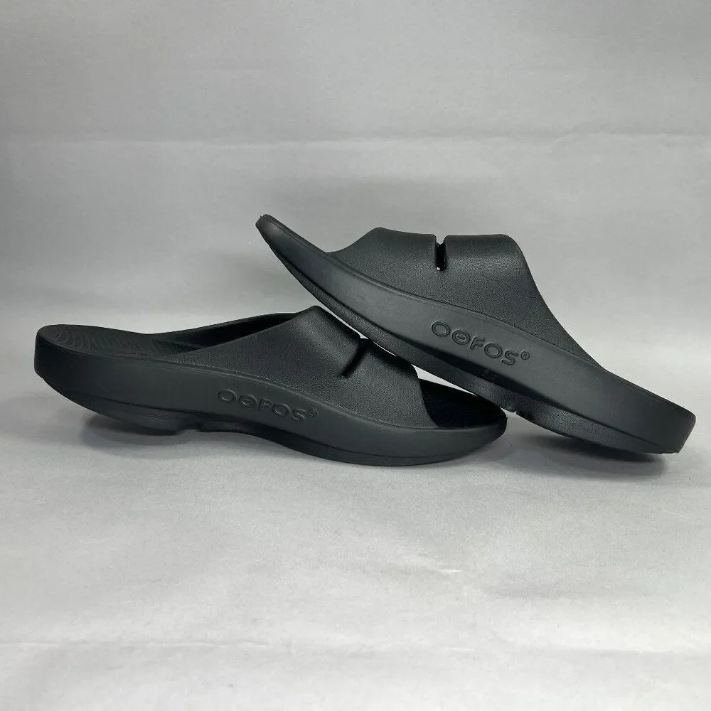 Oofos OOahh‎ Sandals Men's Size 10 Black Running Recovery Active Beach Slides